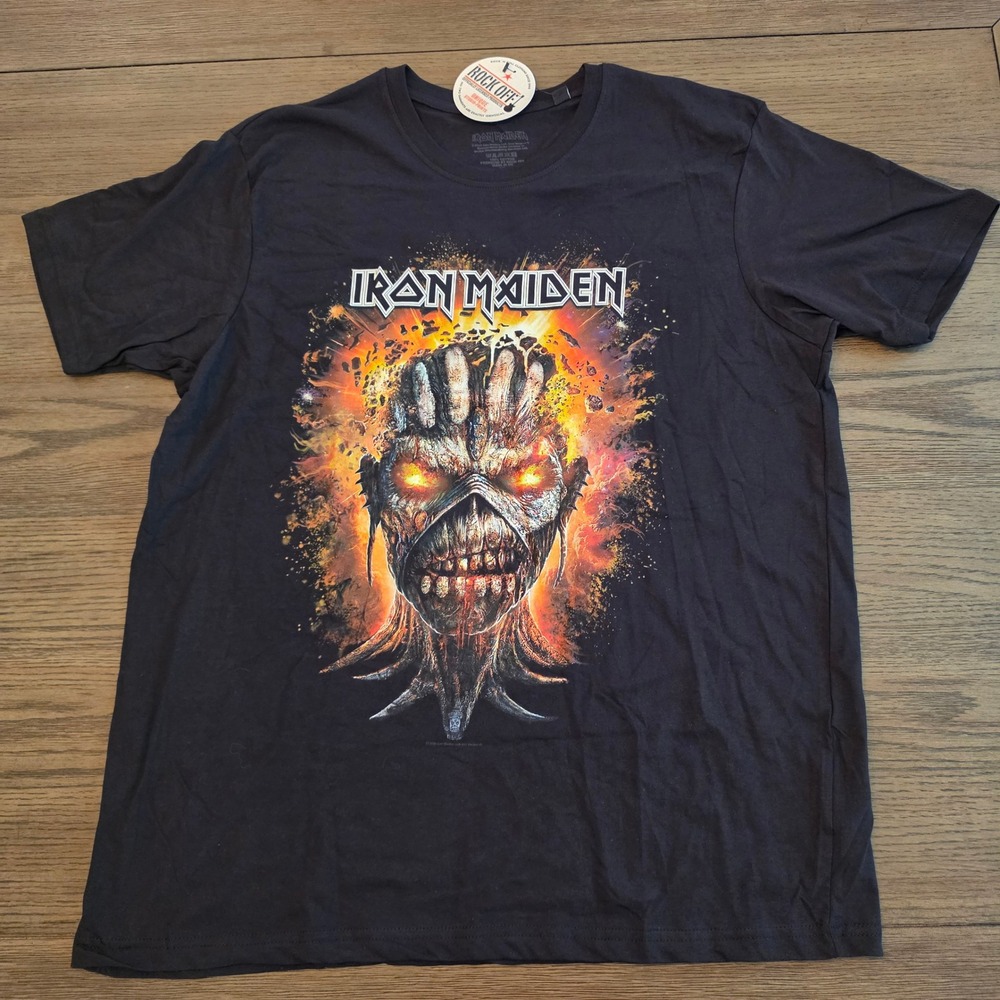 Iron Maiden Eddie Graphic T-Shirt Mens XL Black Licensed NWT